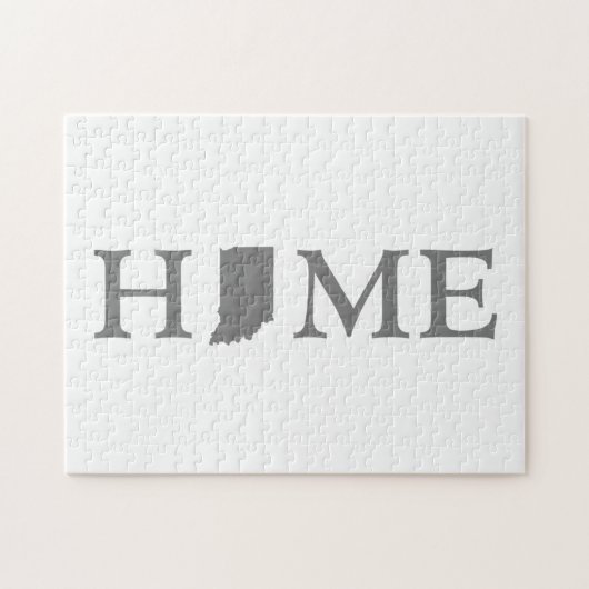 Indiana Shaped Letter Indianan Zuhause Hoosier Puzzle (Horizontal)