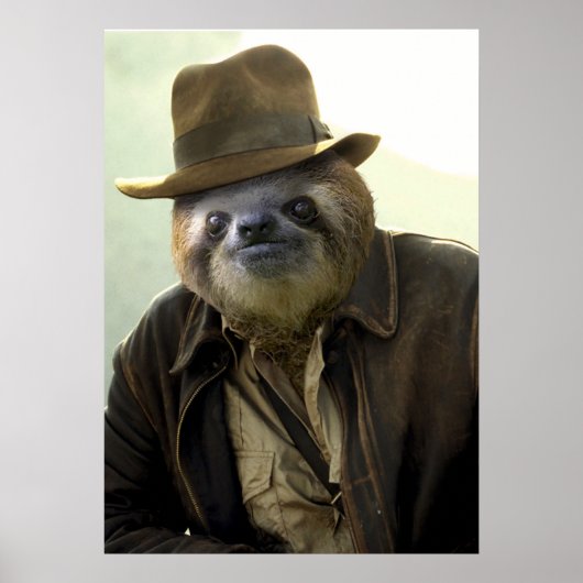 Indiana Sloth Poster (Vorne)
