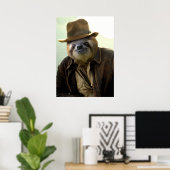 Indiana Sloth Poster (Heimbüro)