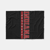 Indiana Softll Rot Vintage Text Fleecedecke (Vorderseite (Horizontal))