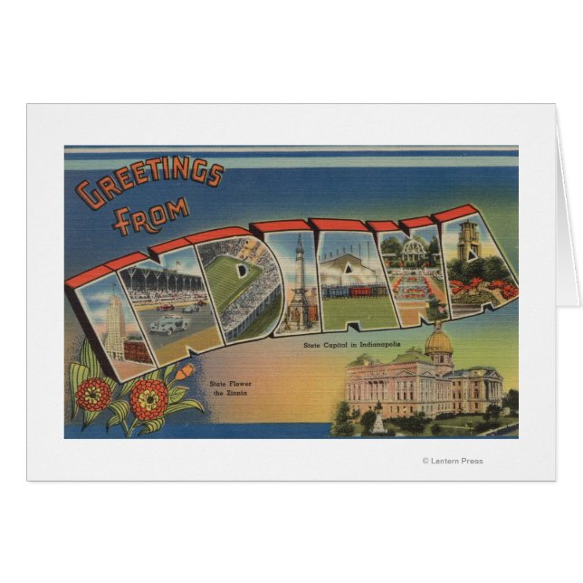 Indiana (Staat Hauptstadt/Blume) (Vorderseite (Horizontal))