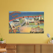 Indiana (Staat Hauptstadt/Blume) Leinwanddruck (Insitu (Wohnzimmer))