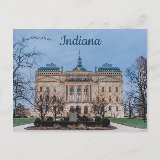 Indiana Staat House Indianapolis Indiana Postkarte (Vorderseite)
