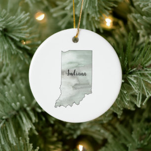 Indiana Staat Illustration Keramik Ornament