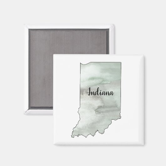 Indiana Staat Illustration Magnet (Vorderseite/Rückseite)