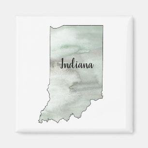 Indiana Staat Illustration Magnet