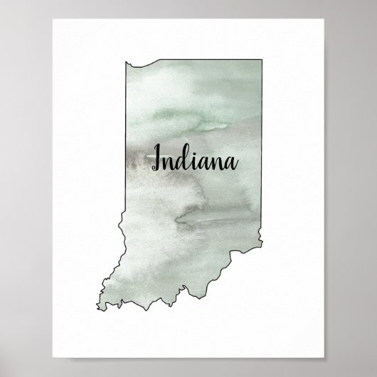 Indiana Staat Illustration Poster (Vorne)
