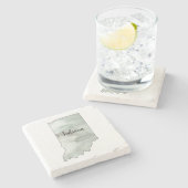 Indiana Staat Illustration Steinuntersetzer (Seitenansicht)