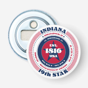 Indiana Staat Information Circle Flaschenöffner