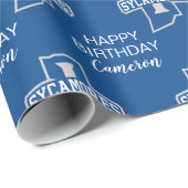 Indiana Staat Leaf Birthday Geschenkpapier (Rolleneckpunkt)