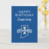 Indiana Staat Leaf Birthday Karte (Gelbe Blume)