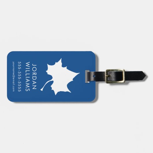 Indiana Staat Leaf Gepäckanhänger (Vorderseite horizontal)