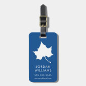 Indiana Staat Leaf Gepäckanhänger (Vorderseite vertikal)