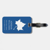 Indiana Staat Leaf Gepäckanhänger (Rückseite horizontal)