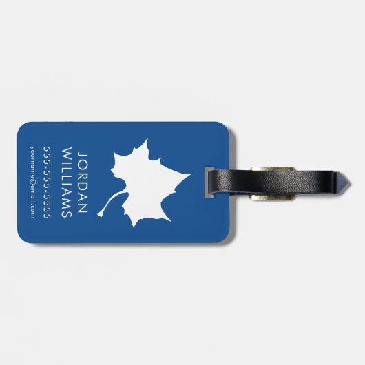 Indiana Staat Leaf Gepäckanhänger (Rückseite horizontal)