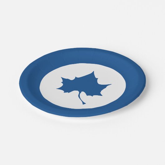 Indiana Staat Leaf Pappteller (Schrägansicht)