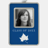 Indiana Staat Leaf Rahmen-Ornament Silber (Vorderseite)