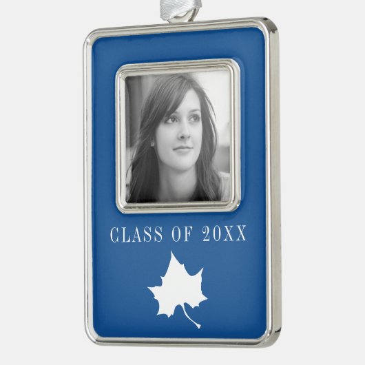 Indiana Staat Leaf Rahmen-Ornament Silber (Links)