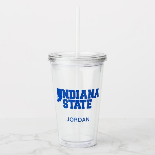 Indiana-Staat-Logo Acryltrinkbecher (Vorderseite)