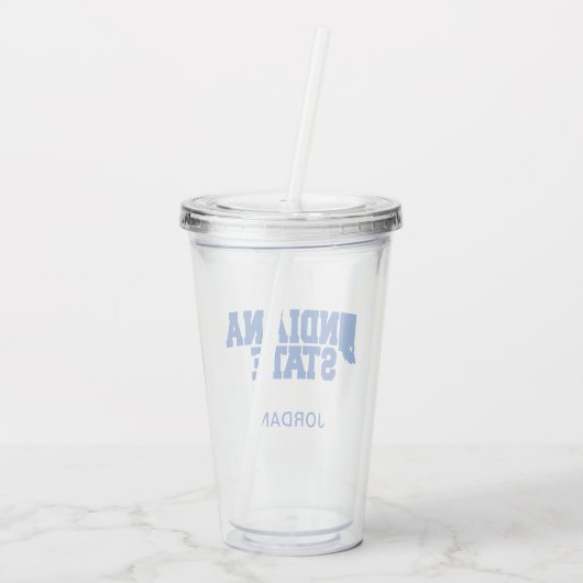 Indiana-Staat-Logo Acryltrinkbecher (Rückseite)