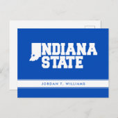 Indiana-Staat-Logo Einladungspostkarte (Vorne/Hinten)