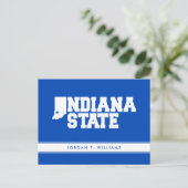 Indiana-Staat-Logo Einladungspostkarte (Stehend Vorderseite)