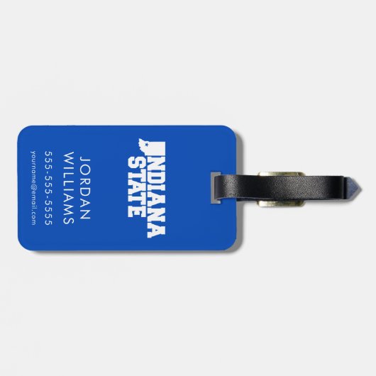 Indiana-Staat-Logo Gepäckanhänger (Rückseite horizontal)