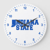 Indiana-Staat-Logo Große Wanduhr (Vorderseite)