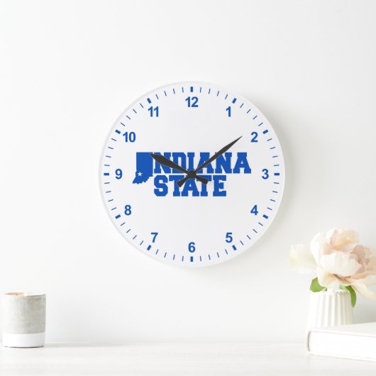 Indiana-Staat-Logo Große Wanduhr (Zuhause)