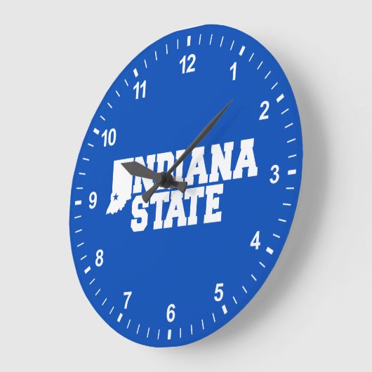 Indiana-Staat-Logo Große Wanduhr (Winkel)