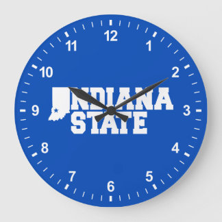 Indiana-Staat-Logo Große Wanduhr