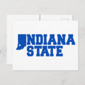 Indiana-Staat-Logo Postkarte (Vorne/Hinten)