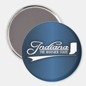 Indiana-Staat Magnet (Vorderseite/Rückseite)