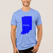 Indiana Staat Map Belong Tri-Blend Shirt (Vorderseite)