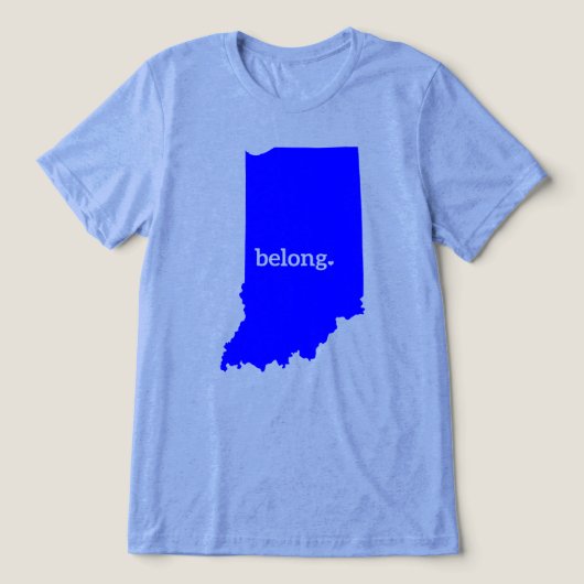 Indiana Staat Map Belong Tri-Blend Shirt (Design Vorderseite)