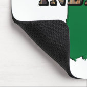 Indiana Staat Map Green Kontur & Foto Text Mousepad (Ecke)