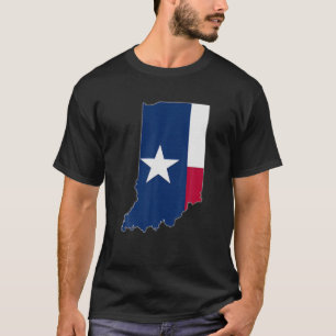 INDIANA STAAT MAP TEXAS TX Flag Roots Men Women Gi T-Shirt