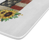Indiana Staat Map US Flag Sonnenblumenglas Schneidebrett (Ecke)