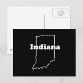 INDIANA STAAT MOTTO POSTKARTE (Vorne/Hinten)