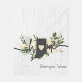 Indiana Staat Personalisiert Ihre Zuhause City Rus Fleecedecke (Vorderseite)