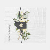 Indiana Staat Personalisiert Ihre Zuhause City Rus Fleecedecke (Vorderseite (Horizontal))