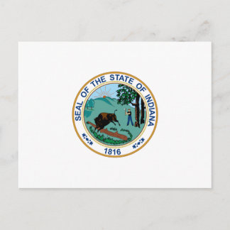 Indiana Staat Siegel Postkarte