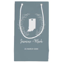 Indiana Staat Silhouette Hochzeitstag