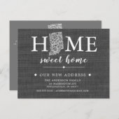 INDIANA Staat-Statuskarte Ankündigungspostkarte (Vorne/Hinten)