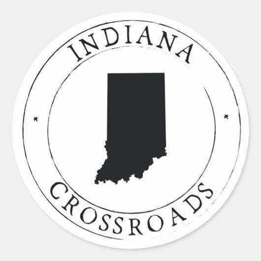 Indiana Staat Sticker Umschlag Aufkleber (Vorderseite)