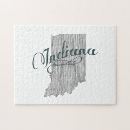 Indiana Staat Typografie Puzzle