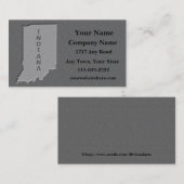 Indiana Staat Visitenkarte geschnitzter Stein Look (Vorne/Hinten)