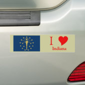 Indiana-Staats-Flagge Autoaufkleber (Auf Auto)