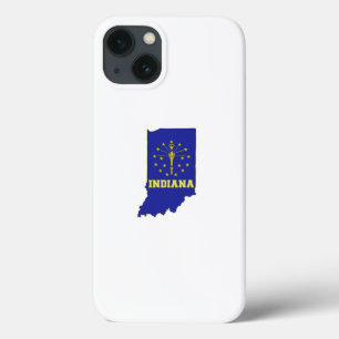 Indiana-Staats-Flagge und Karte Case-Mate iPhone Hülle