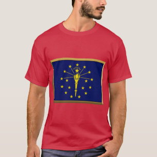 Indiana Staatsflagge Aufkleber2 T-Shirt